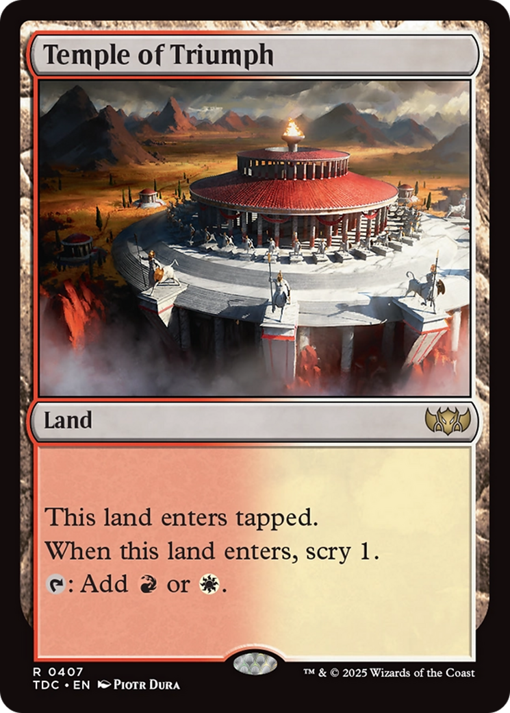 Temple of Triumph (TDC-407) [Commander: Tarkir: Dragonstorm] MTG Single Wizards of the Coast