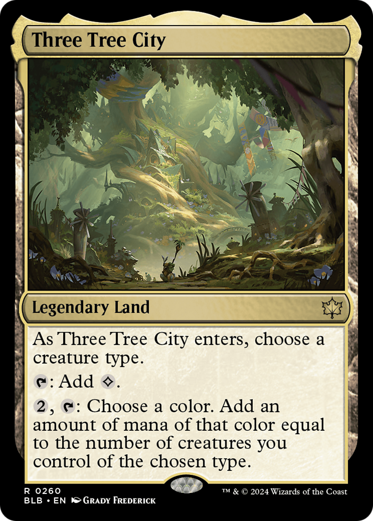 Three Tree City (BLB-260) [Bloomburrow] Foil MTG Single Wizards of the Coast