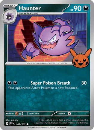 Haunter (103) [Misc: Trick or Trade BOOster Bundle 2024] Pokemon Single Pokémon