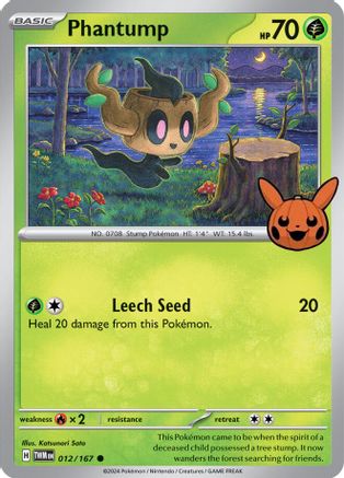 Phantump (12) [Misc: Trick or Trade BOOster Bundle 2024] Pokemon Single Pokémon