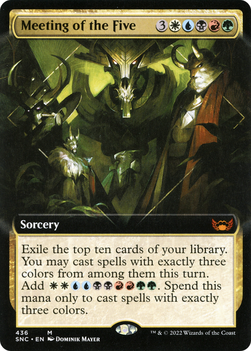 Meeting of the Five (SNC-436) [Streets of New Capenna] (Extended Art) MTG Single Wizards of the Coast