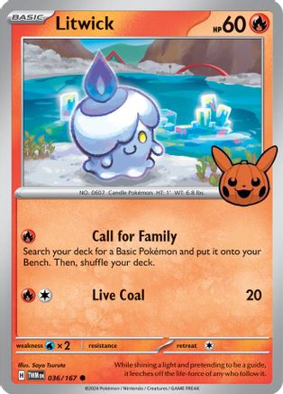 Litwick (36) [Misc: Trick or Trade BOOster Bundle 2024] Pokemon Single Pokémon