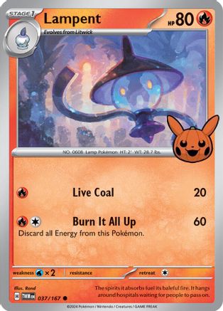 Lampent (37) [Misc: Trick or Trade BOOster Bundle 2024] Pokemon Single Pokémon