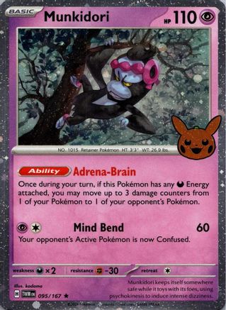 Munkidori (Cosmos Holo) (95) Holofoil [Misc: Trick or Trade BOOster Bundle 2024] Pokemon Single Pokémon