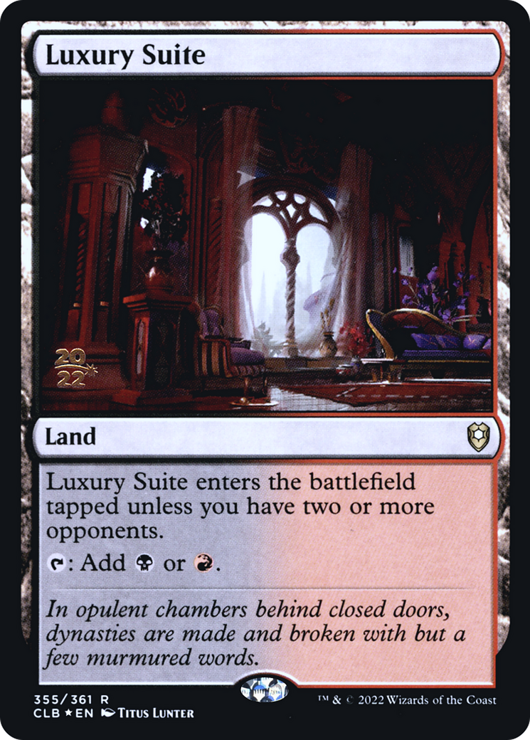 Luxury Suite (PRE-355) [Battle for Baldur's Gate Promos] Foil MTG Single Wizards of the Coast