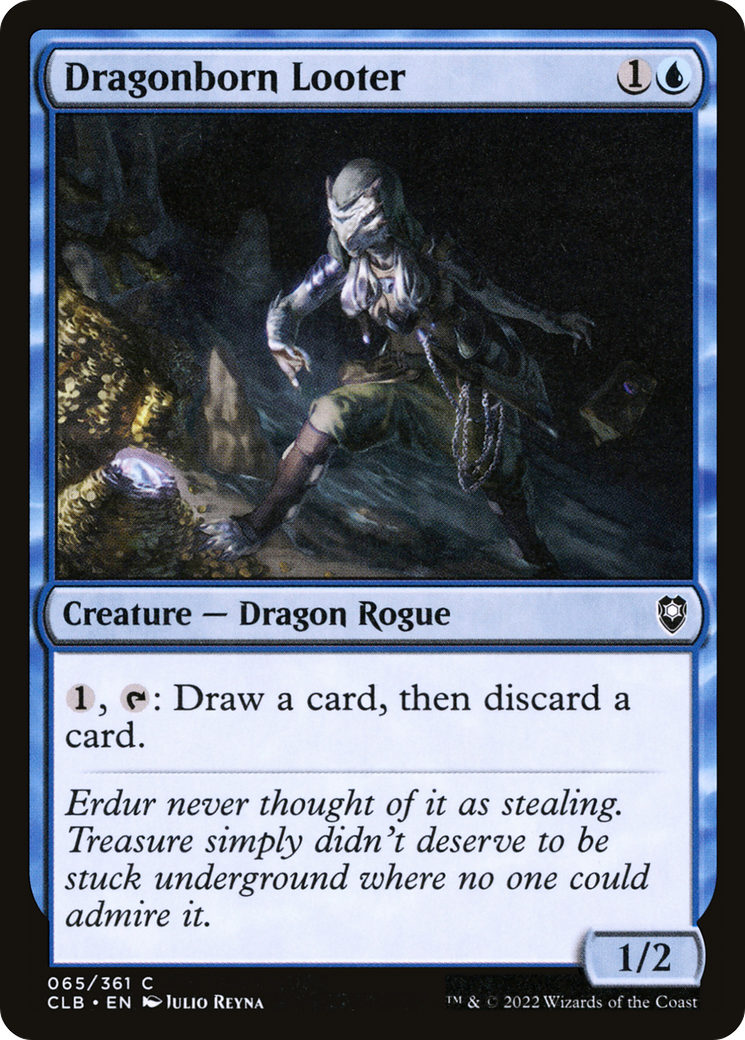 Dragonborn Looter (CLB-065) [Commander Legends: Battle for Baldur's Gate] Foil MTG Single Wizards of the Coast