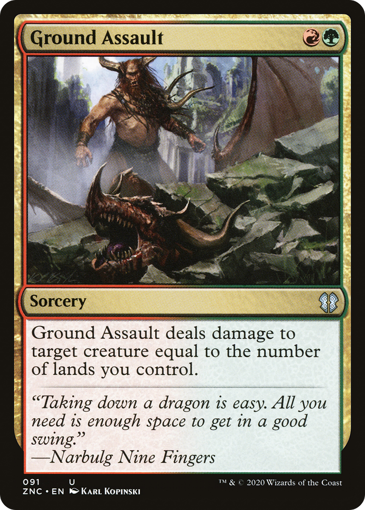 Ground Assault (ZNC-091) [Zendikar Rising Commander] MTG Single Wizards of the Coast