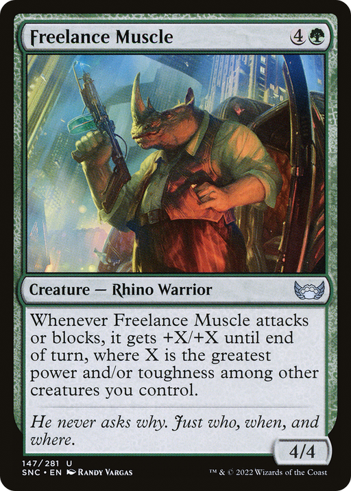 Freelance Muscle (SNC-147) [Streets of New Capenna] Foil MTG Single Wizards of the Coast