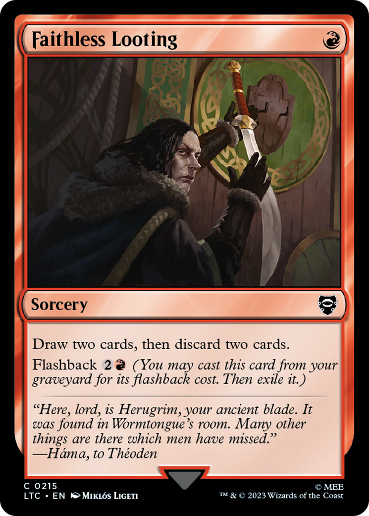 Faithless Looting (LTC-215) [Tales of Middle-earth Commander] MTG Single Wizards of the Coast