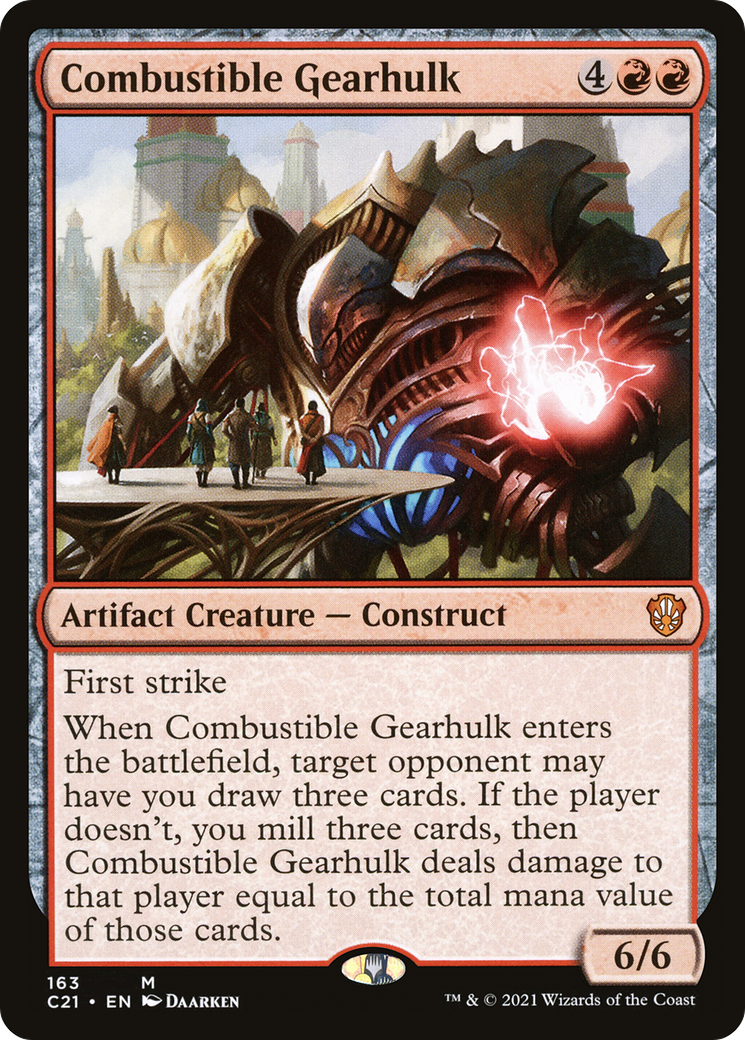 Combustible Gearhulk (C21-163) [Commander 2021] MTG Single Wizards of the Coast