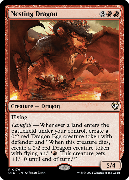 Nesting Dragon (OTC-176) [Outlaws of Thunder Junction Commander] MTG Single Wizards of the Coast
