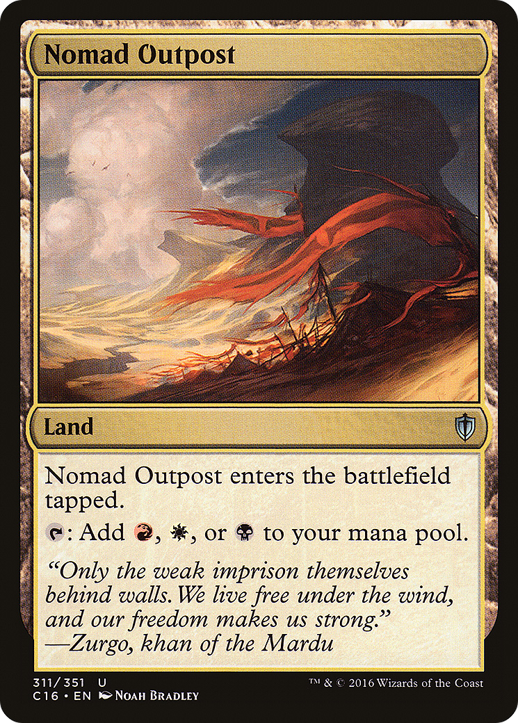 Nomad Outpost (C16-311) [Commander 2016] MTG Single Wizards of the Coast