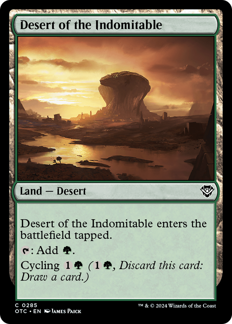 Desert of the Indomitable (OTC-285) [Outlaws of Thunder Junction Commander] MTG Single Wizards of the Coast