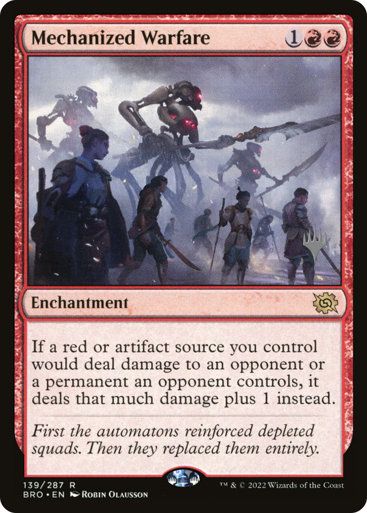Mechanized Warfare (PPBRO-139P) [The Brothers' War Promos] MTG Single Wizards of the Coast