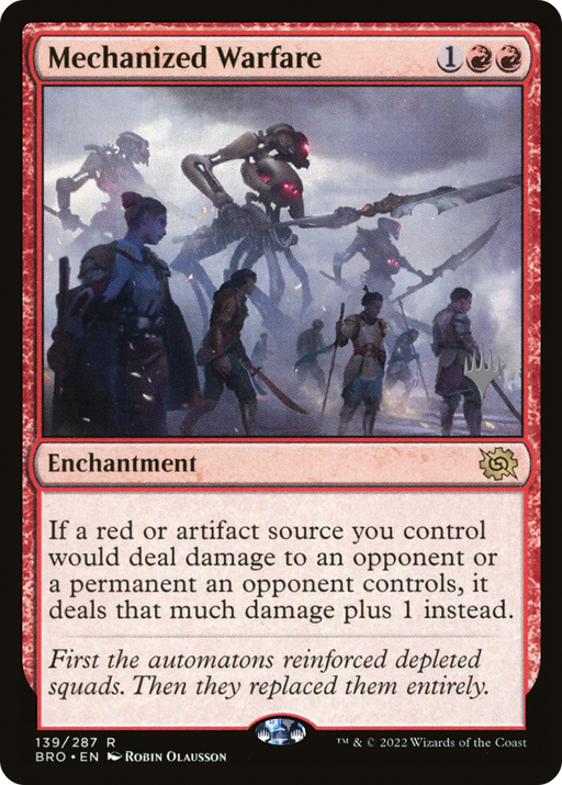 Mechanized Warfare (PPBRO-139P) [The Brothers' War Promos] MTG Single Wizards of the Coast