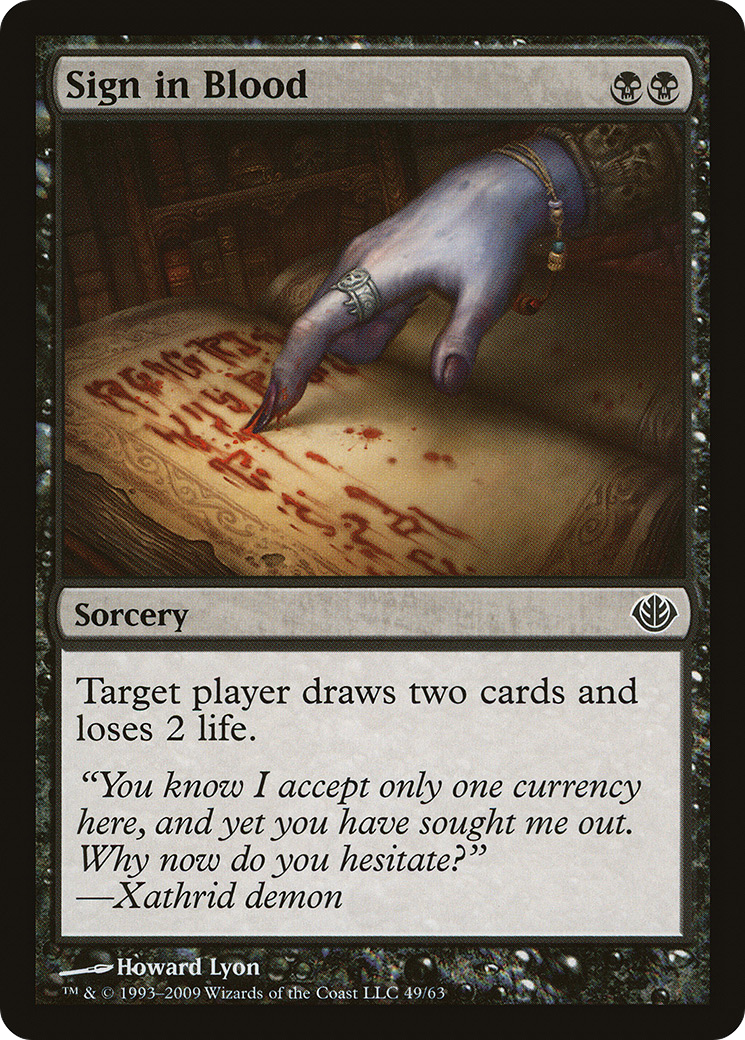 Sign in Blood (DDD-049) [Misc] Duel Decks: Garruk vs. Liliana MTG Single Wizards of the Coast