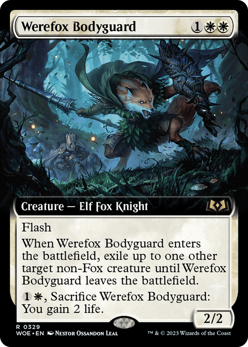 Werefox Bodyguard (WOE-329) [Wilds of Eldraine] (Extended Art) MTG Single Wizards of the Coast