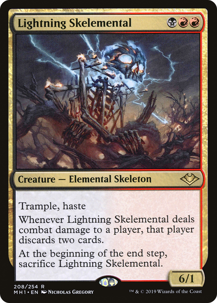 Lightning Skelemental (MH1-208) [Modern Horizons] Foil MTG Single Wizards of the Coast