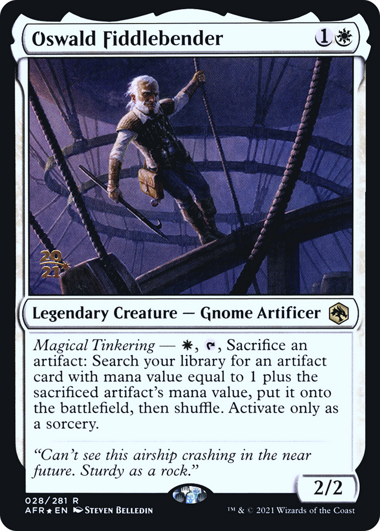 Oswald Fiddlebender (PRE-028) [Adventures in the Forgotten Realms Promos] Foil MTG Single Wizards of the Coast