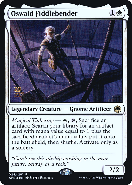 Oswald Fiddlebender (PRE-028) [Adventures in the Forgotten Realms Promos] Foil MTG Single Wizards of the Coast