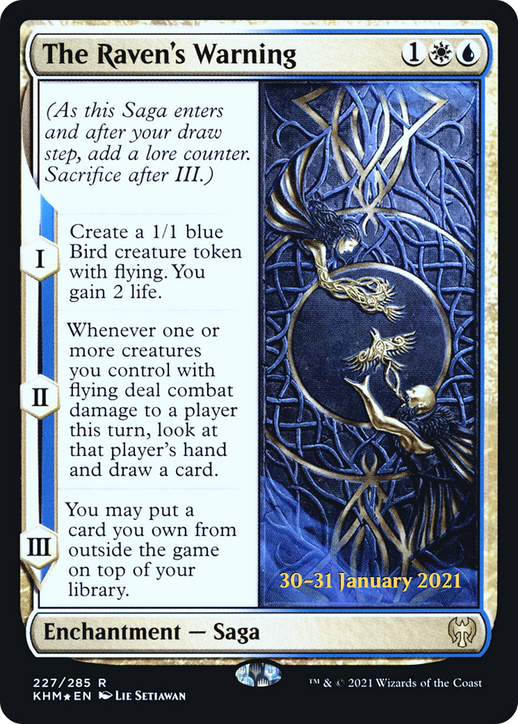 The Raven's Warning (PRE-227) [Kaldheim Promos] Foil MTG Single Wizards of the Coast