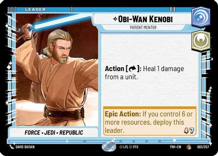 Obi-Wan Kenobi - Patient Mentor (003/257)[Twilight of the Republic] Star Wars: Unlimited Single Disney