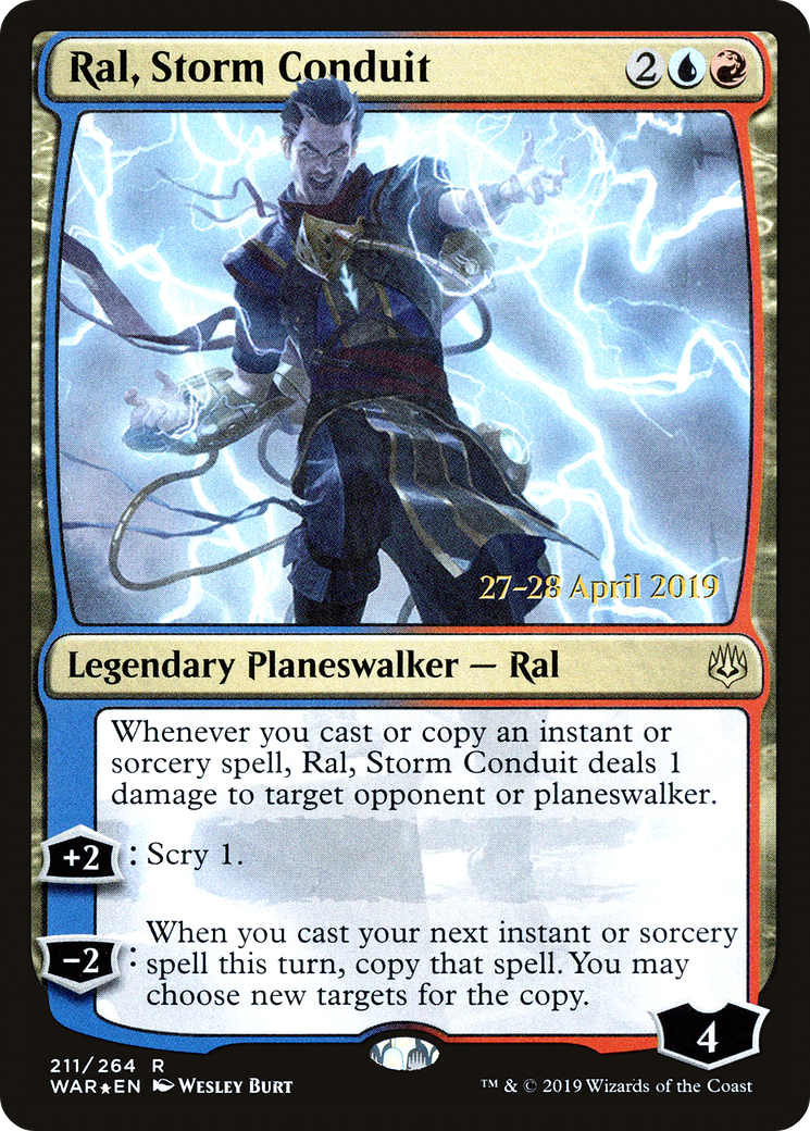 Ral, Storm Conduit (PRE-211) [War of the Spark Promos] Foil MTG Single Wizards of the Coast