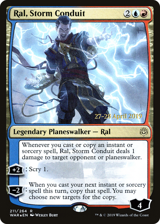Ral, Storm Conduit (PRE-211) [War of the Spark Promos] Foil MTG Single Wizards of the Coast