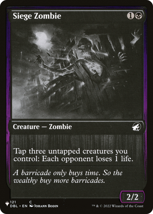 Siege Zombie (LIST-DBL-121) [Mystery Booster] The List MTG Single Wizards of the Coast