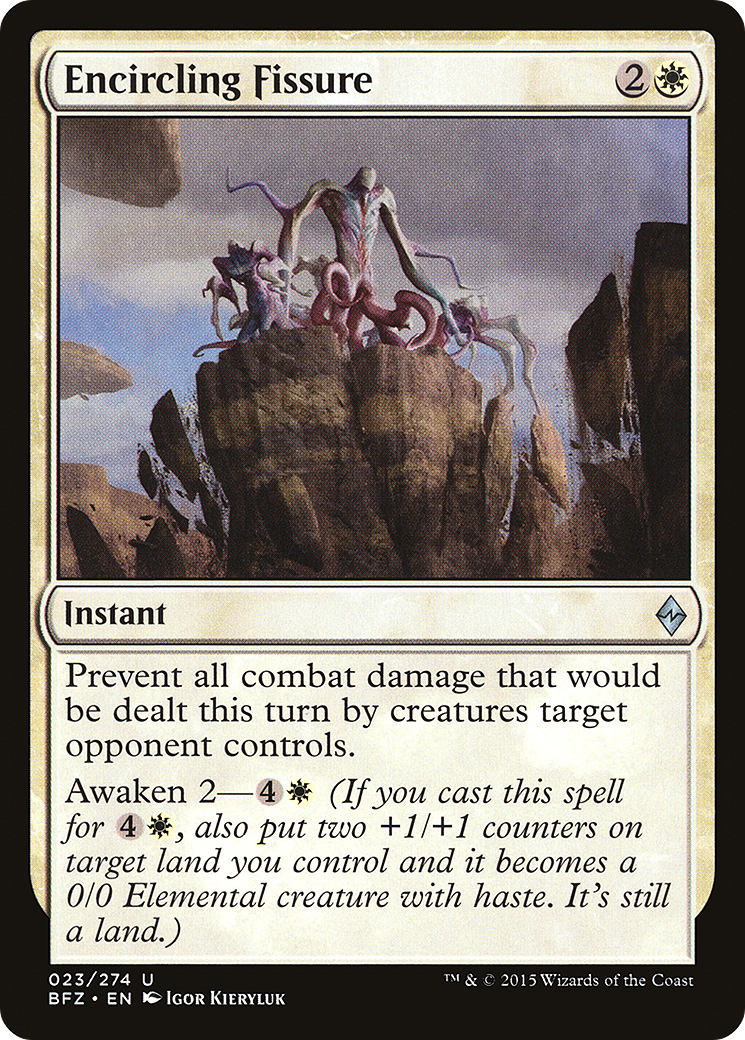 Encircling Fissure (BFZ-023) [Battle for Zendikar] Foil MTG Single Wizards of the Coast