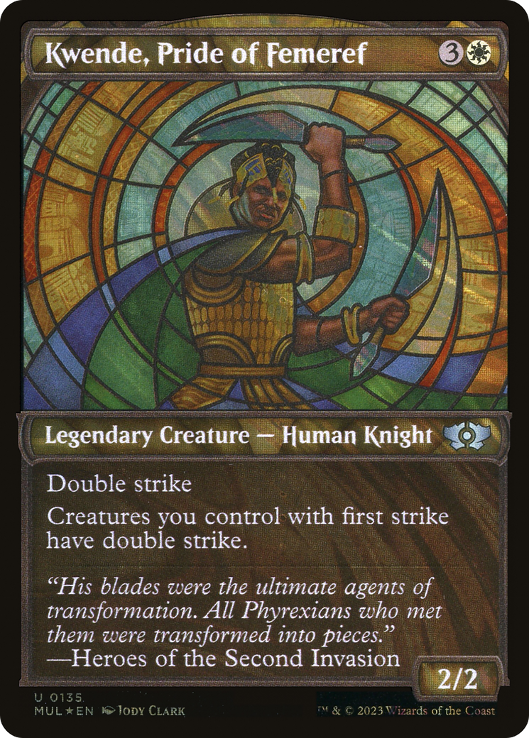 Kwende, Pride of Femeref (MUL-135) [Multiverse Legends] (Showcase) Foil MTG Single Wizards of the Coast