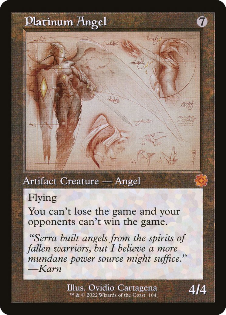 Platinum Angel (Schematic) (BRR-104) [The Brothers' War Retro Artifacts] Foil MTG Single Wizards of the Coast
