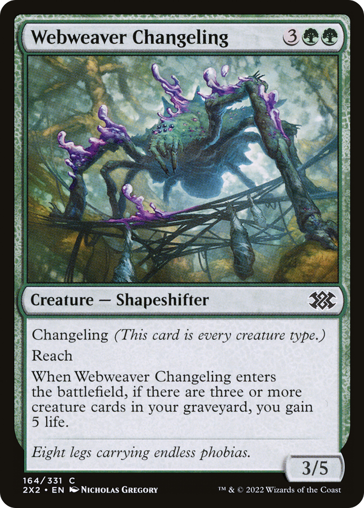 Webweaver Changeling (2X2-164) [Double Masters 2022] MTG Single Wizards of the Coast