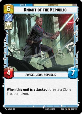 Knight of the Republic (049/257) [Twilight of the Republic] Foil Star Wars: Unlimited Single Disney