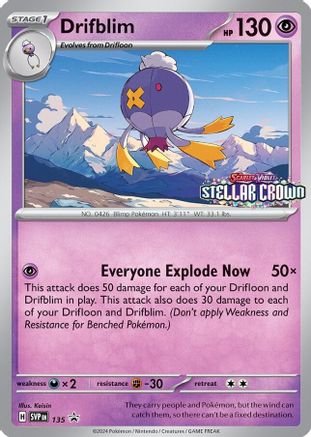 Drifblim - 135 (135) Holofoil [Promos: SV Promo Cards] Pokemon Single Pokémon