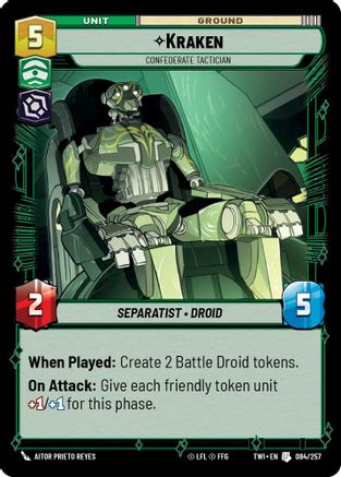 Kraken - Confederate Tactician (084/257) [Twilight of the Republic] Foil Star Wars: Unlimited Single Disney