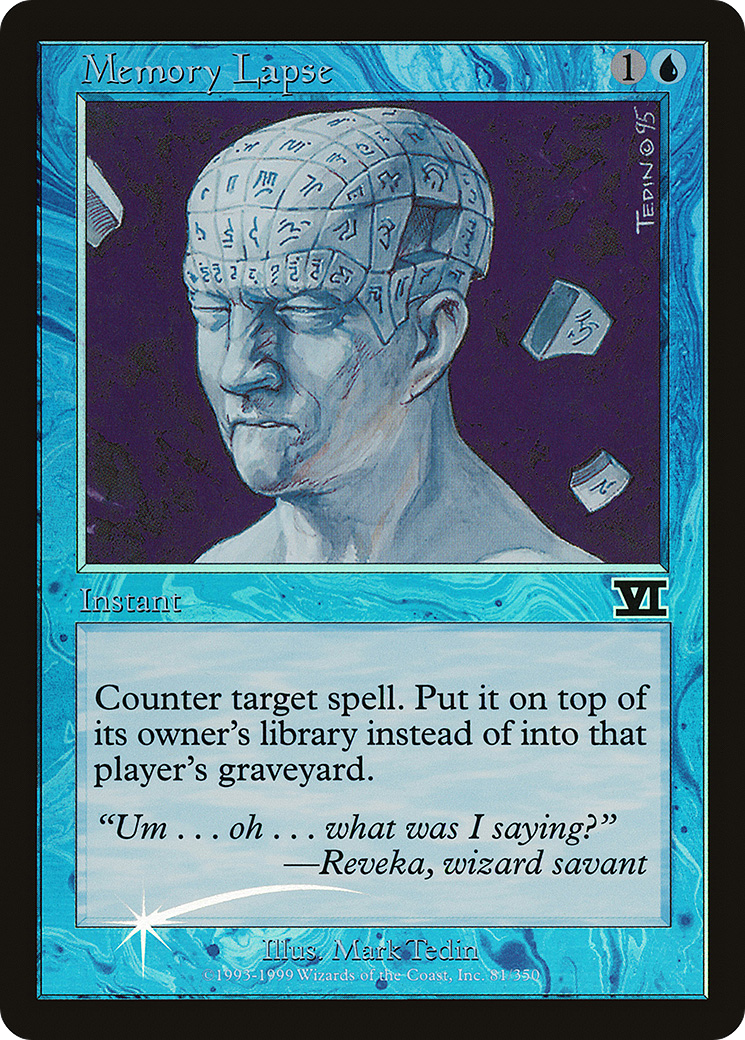 Memory Lapse (JDG-001) [Misc] Judge Gift Cards 1999 Foil MTG Single Wizards of the Coast