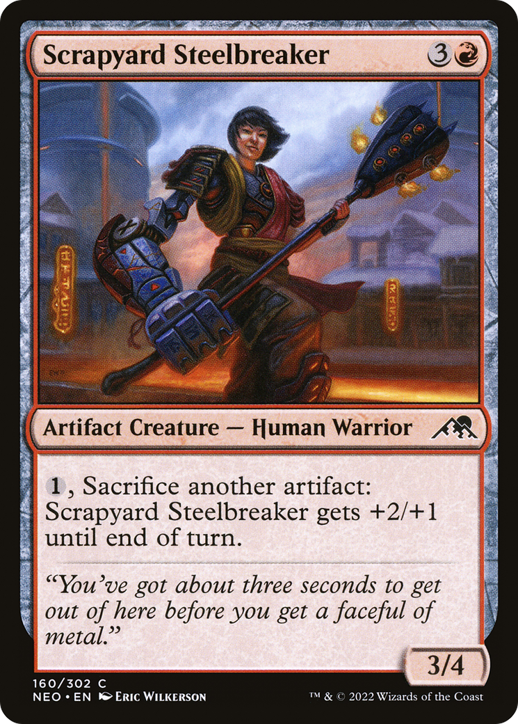 Scrapyard Steelbreaker (NEO-160) [Kamigawa: Neon Dynasty] Foil MTG Single Wizards of the Coast
