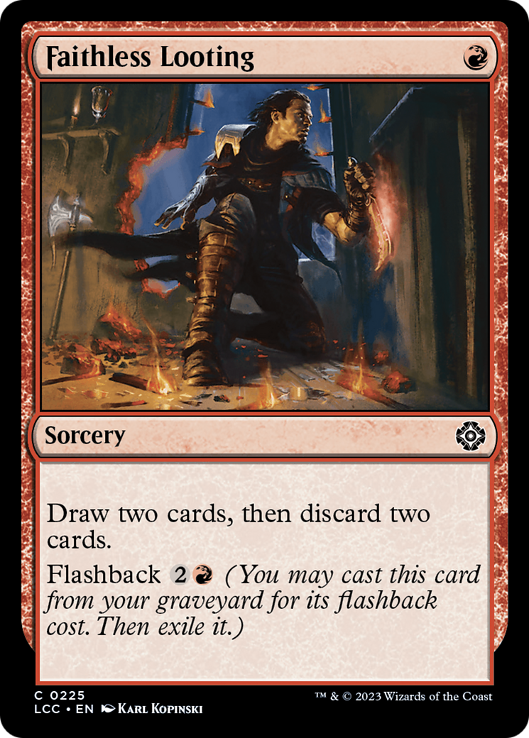 Faithless Looting (LCC-225) [The Lost Caverns of Ixalan Commander] MTG Single Wizards of the Coast