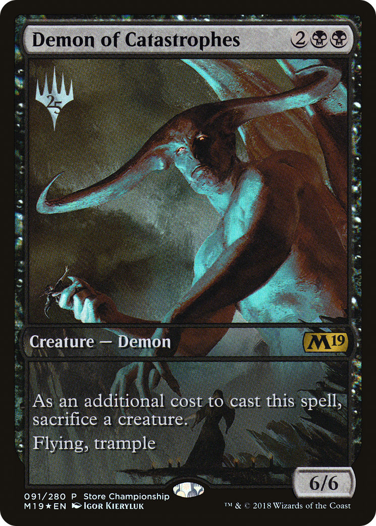 Demon of Catastrophes (GAME-091) [Core Set 2019 Promos] Foil MTG Single Wizards of the Coast
