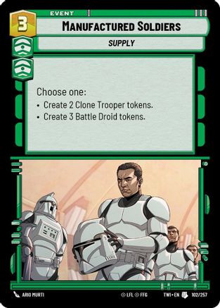 Manufactured Soldiers (102/257) [Twilight of the Republic] Star Wars: Unlimited Single Disney