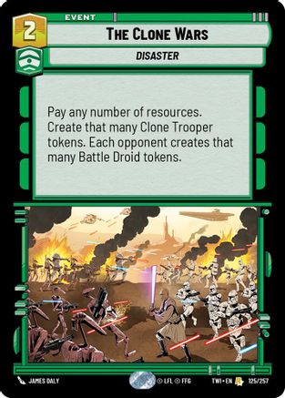 The Clone Wars (125/257) [Twilight of the Republic] Star Wars: Unlimited Single Disney
