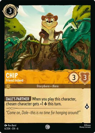 Chip - Friend Indeed (6/204) [Azurite Sea] Lorcana Single Disney
