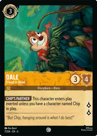 Dale - Friend in Need (7/204) [Azurite Sea] Lorcana Single Disney