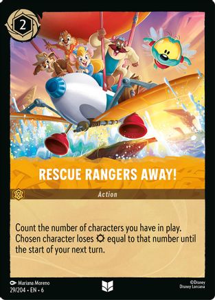 Rescue Rangers Away! (29/204) [Azurite Sea] Cold Foil Lorcana Single Disney