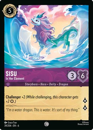 Sisu - In Her Element (39/204) [Azurite Sea] Cold Foil Lorcana Single Disney