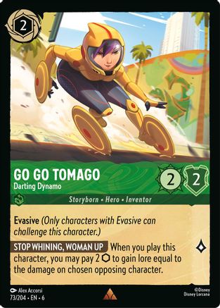 Go Go Tomago - Darting Dynamo (73/204) [Azurite Sea] Cold Foil Lorcana Single Disney
