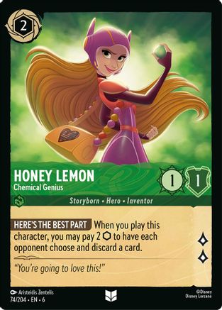 Honey Lemon - Chemical Genius (74/204) [Azurite Sea] Lorcana Single Disney