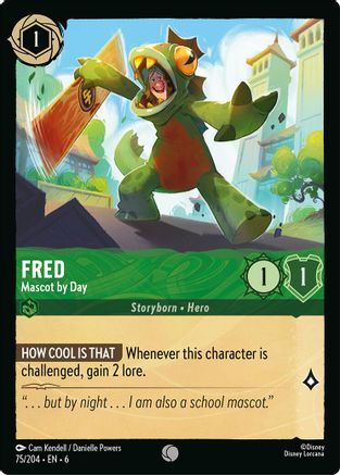 Fred - Mascot by Day (75/204) [Azurite Sea] Lorcana Single Disney