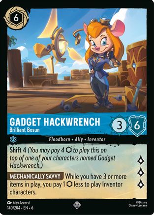 Gadget Hackwrench - Brilliant Bosun (140/204) [Azurite Sea] Lorcana Single Azurite Sea